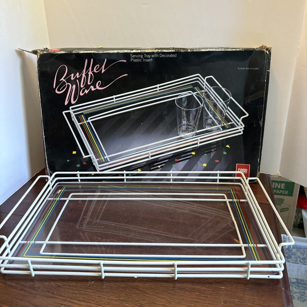 Vintage‎ 80's Case Buffet Ware Serving Caddy Plastic Acrylic 1986 Fridgescaping